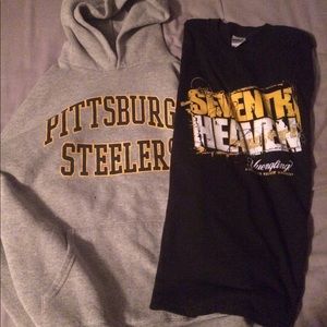 Steelers Hoodie and Yuengling Super bowl tee